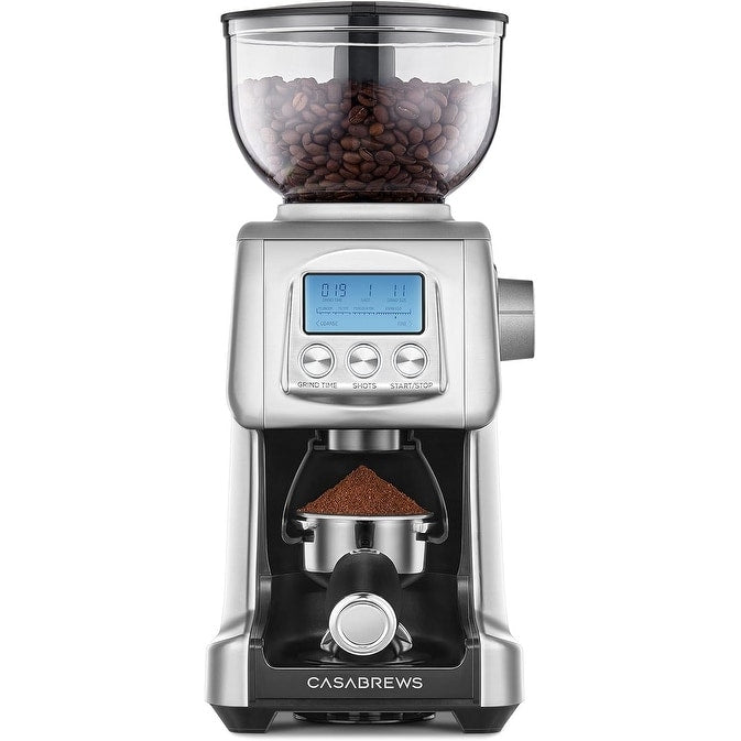 CASABREWS Tornado Moulin à café électrique à meules coniques argenté - N/A