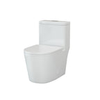 CB HOME 24'' Toilettes compactes monobloc, chasse d'eau double, siphon moderne, hauteur confortable de 16,5'' avec siège à fermeture amortie.