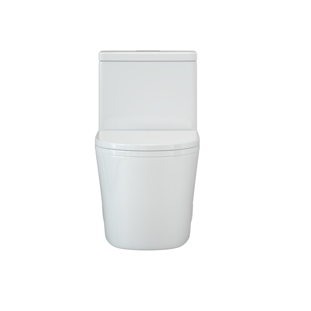 CB HOME 24'' Toilettes compactes monobloc, chasse d'eau double, siphon moderne, hauteur confortable de 16,5'' avec siège à fermeture amortie.