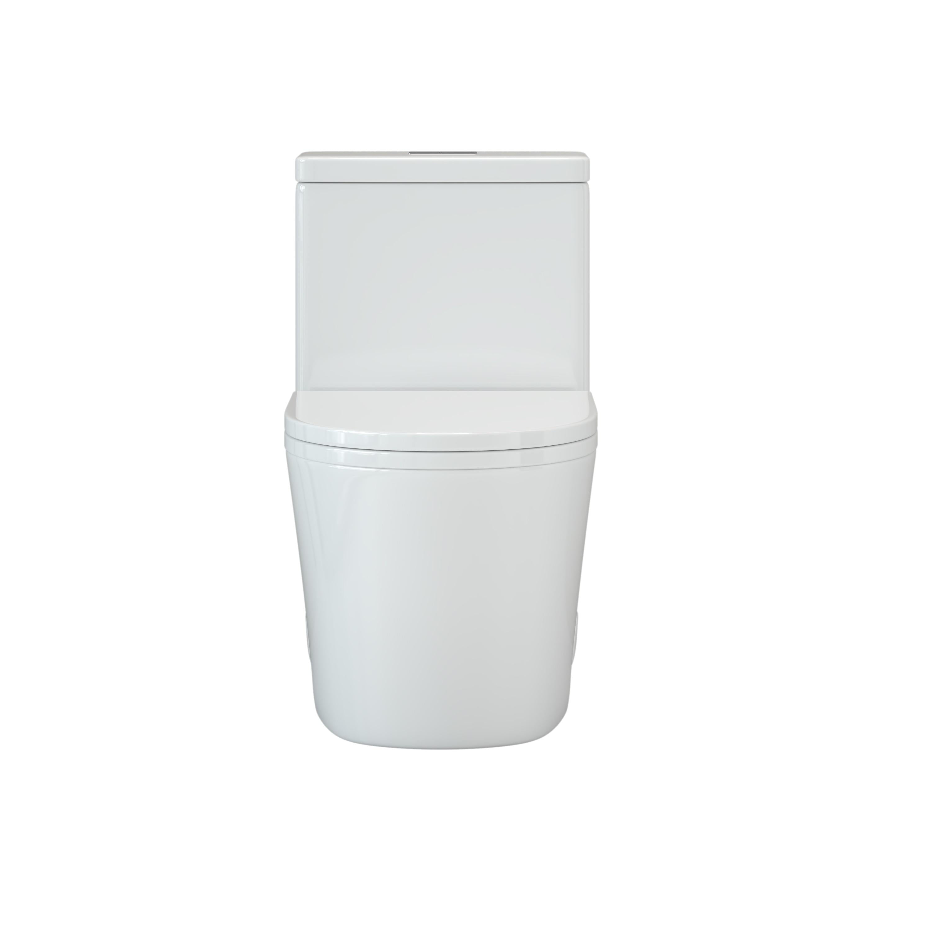 CB HOME 24'' Toilettes compactes monobloc, chasse d'eau double, siphon moderne, hauteur confortable de 16,5'' avec siège à fermeture amortie.