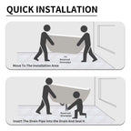 Baignoires autoportantes en acrylique CB HOME 59''/67'', baignoires à trempage à côté unique contre le mur, trop-plein gauche/droite