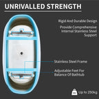 Baignoires autoportantes en acrylique CB HOME 59''/67'', baignoires à trempage à côté unique contre le mur, trop-plein gauche/droite