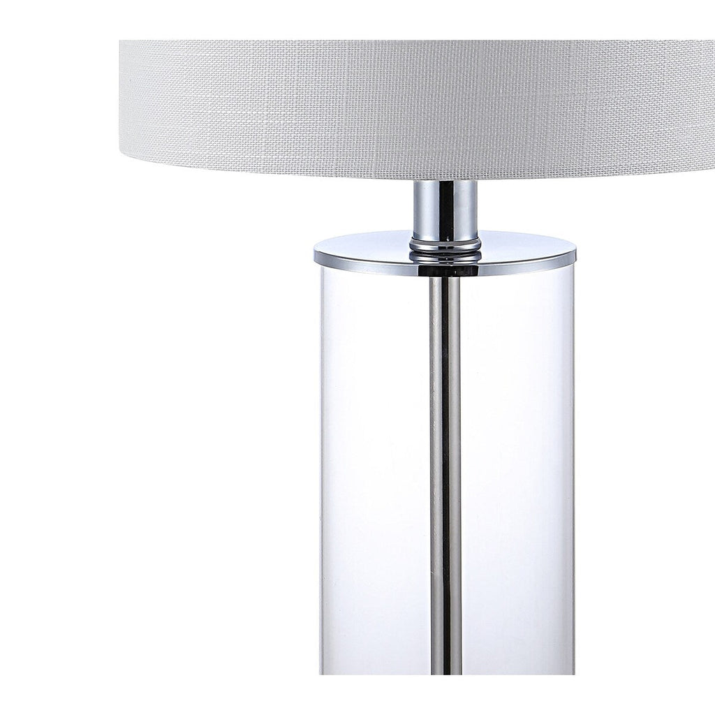 Lampe de table LED à chargement USB Cabell 21 en verre, style moderne et contemporain, bronze vieilli (lot de 2) par JONATHAN Y