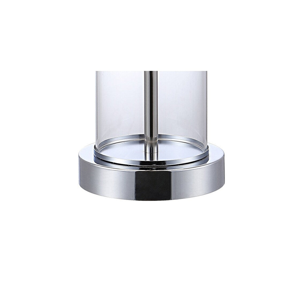 Lampe de table LED à chargement USB Cabell 21 en verre, style moderne et contemporain, bronze vieilli (lot de 2) par JONATHAN Y