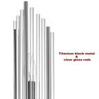 Applique murale moderne en métal Cabrera avec de belles tiges en verre cristal transparent pour salle de bain, lot de 2