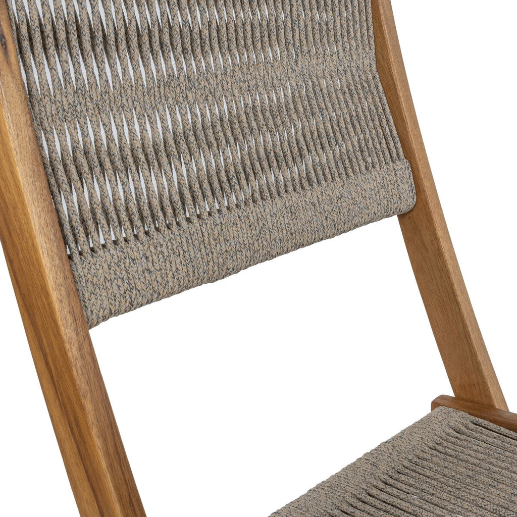 Ensemble bistro pliant d'extérieur Cadiz Modern Coastal 3 pièces en bois d'acacia, par JONATHAN Y