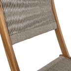 Ensemble bistro pliant d'extérieur Cadiz Modern Coastal 3 pièces en bois d'acacia, par JONATHAN Y