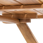 Ensemble bistro pliant d'extérieur Cadiz Modern Coastal 3 pièces en bois d'acacia, par JONATHAN Y