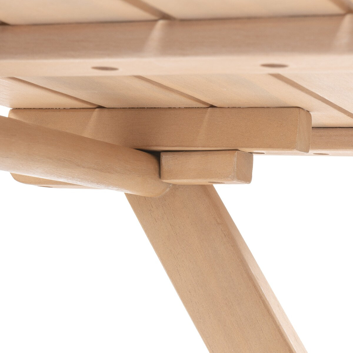 Ensemble bistro pliant d'extérieur Cadiz Modern Coastal 3 pièces en bois d'acacia, par JONATHAN Y