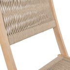 Ensemble bistro pliant d'extérieur Cadiz Modern Coastal 3 pièces en bois d'acacia, par JONATHAN Y