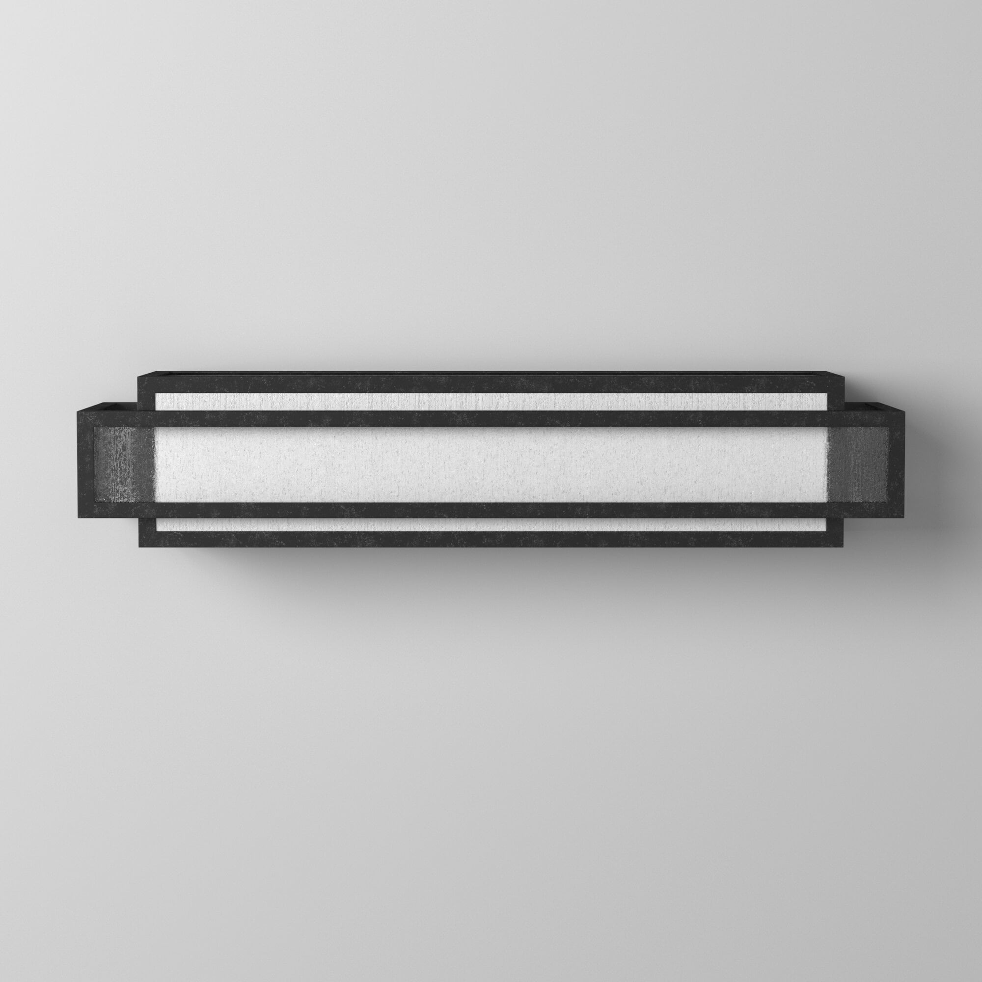 Lavery Camden Square, barre de bain à 3 lumières, couleur charbon vieilli et verre dépoli