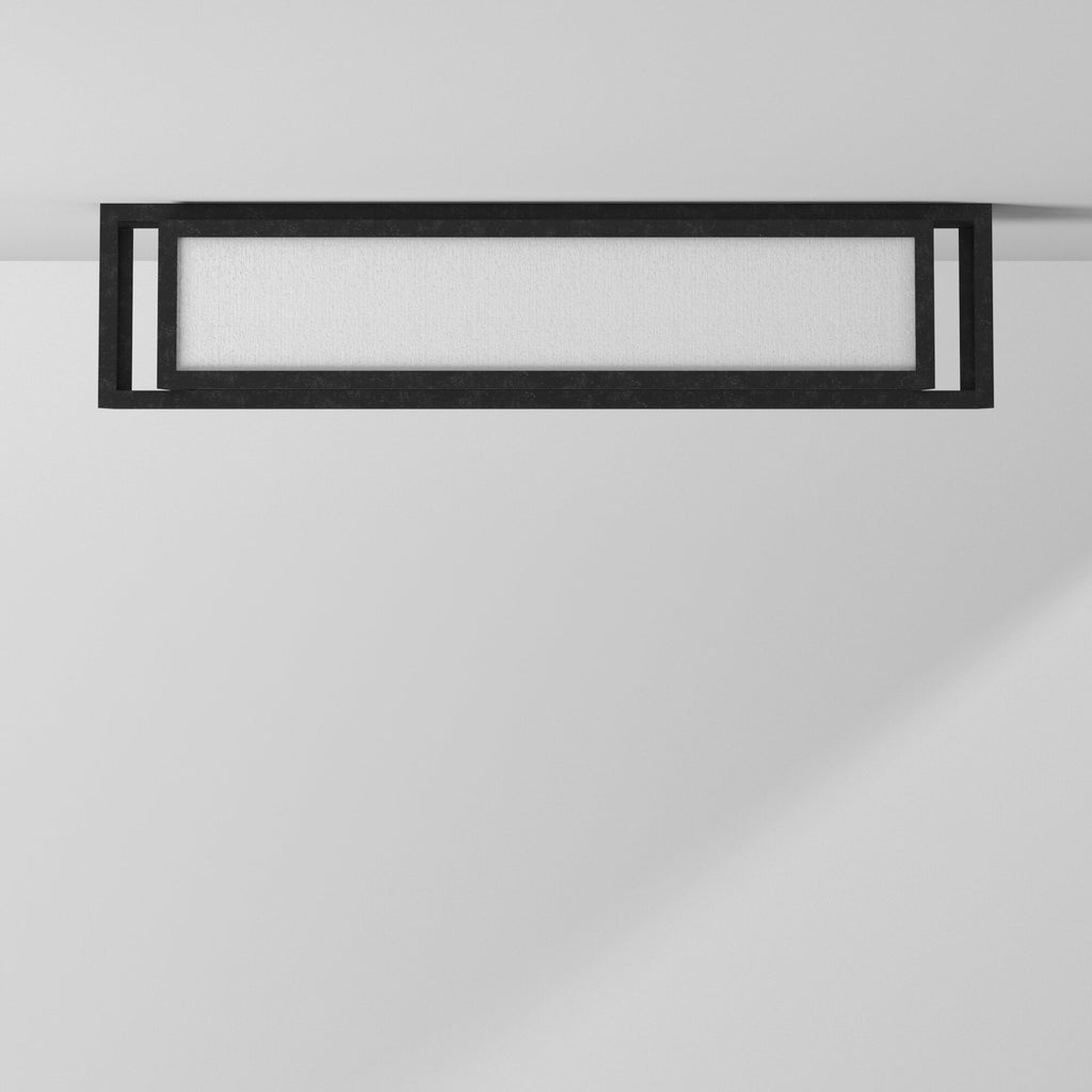 Lavery Camden Square, barre de bain à 3 lumières, couleur charbon vieilli et verre dépoli