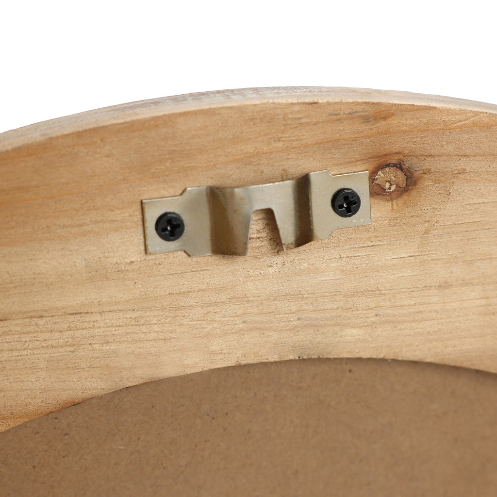 Miroir mural ovale Cameo avec cadre en bois, 81 cm, miroir mural pour salle de bain - 81,03 H x 61 L x 3,2 l (cm)