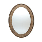 Miroir mural ovale Cameo avec cadre en bois, 81 cm, miroir mural pour salle de bain - 81,03 H x 61 L x 3,2 l (cm)