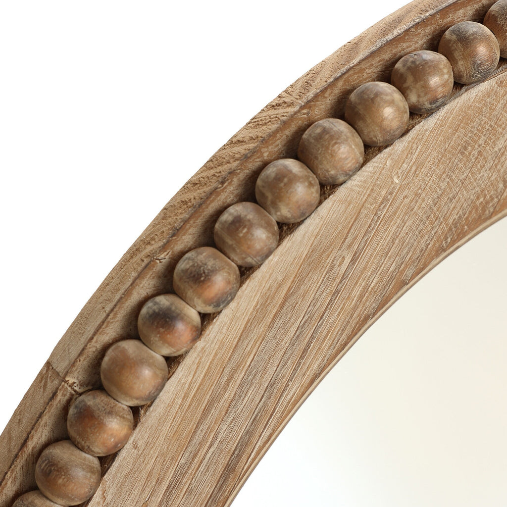 Miroir mural ovale Cameo avec cadre en bois, 81 cm, miroir mural pour salle de bain - 81,03 H x 61 L x 3,2 l (cm)