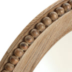 Miroir mural ovale Cameo avec cadre en bois, 81 cm, miroir mural pour salle de bain - 81,03 H x 61 L x 3,2 l (cm)