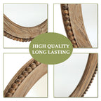 Miroir mural ovale Cameo avec cadre en bois, 81 cm, miroir mural pour salle de bain - 81,03 H x 61 L x 3,2 l (cm)