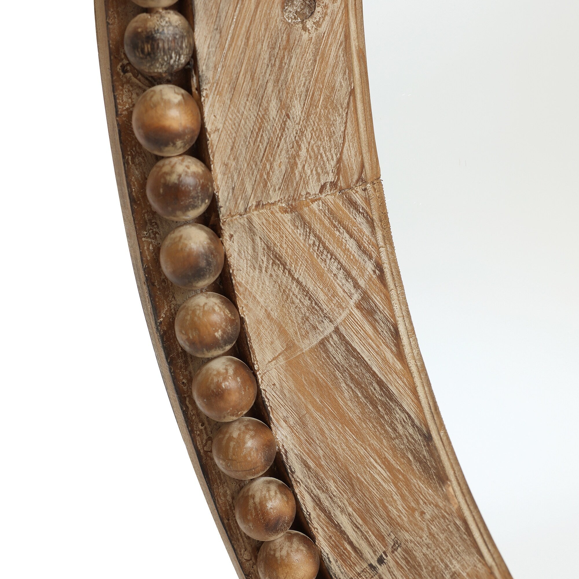 Miroir mural ovale Cameo avec cadre en bois, 81 cm, miroir mural pour salle de bain - 81,03 H x 61 L x 3,2 l (cm)