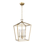 Suspension Lanterne Style Bougie pour Escalier ou Îlot de Cuisine, Lustre à Cage Ouverte - N/A