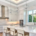 Suspension Lanterne Style Bougie pour Escalier ou Îlot de Cuisine, Lustre à Cage Ouverte - N/A