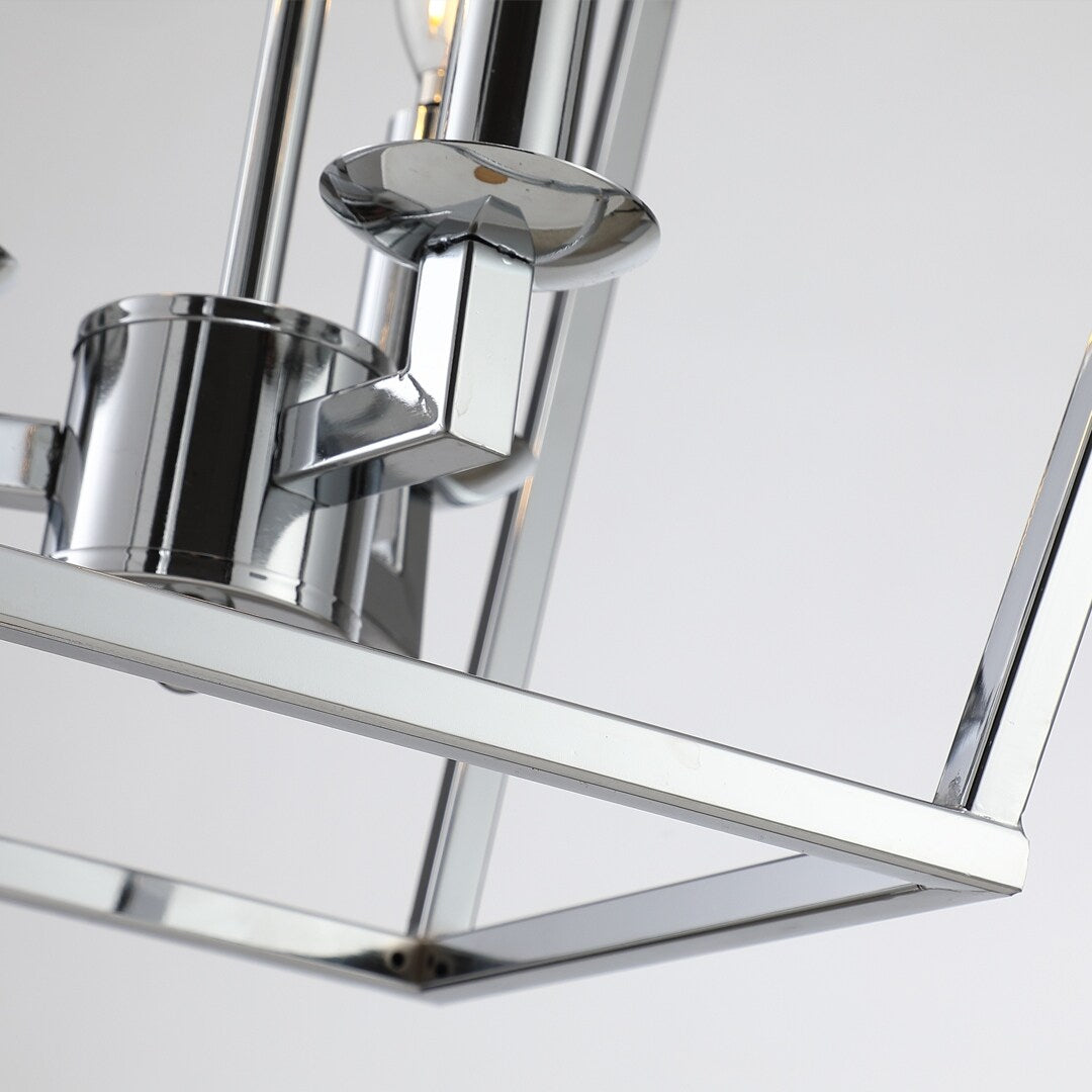 Suspension Lanterne Style Bougie pour Escalier ou Îlot de Cuisine, Lustre à Cage Ouverte - N/A