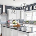 Suspension Lanterne Style Bougie pour Escalier ou Îlot de Cuisine, Lustre à Cage Ouverte - N/A