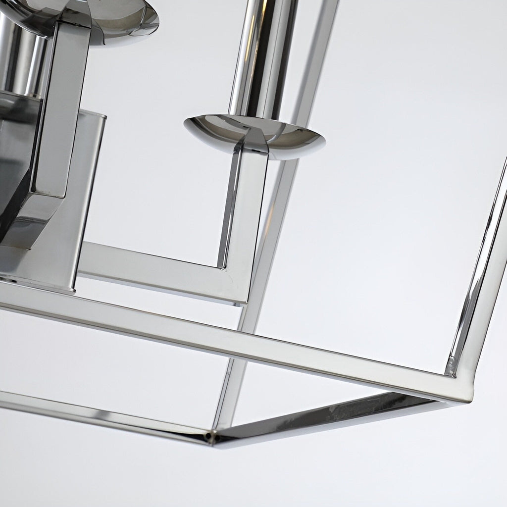 Suspension Lanterne Style Bougie pour Escalier ou Îlot de Cuisine, Lustre à Cage Ouverte - N/A