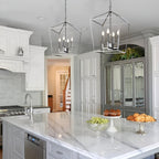 Suspension Lanterne Style Bougie pour Escalier ou Îlot de Cuisine, Lustre à Cage Ouverte - N/A