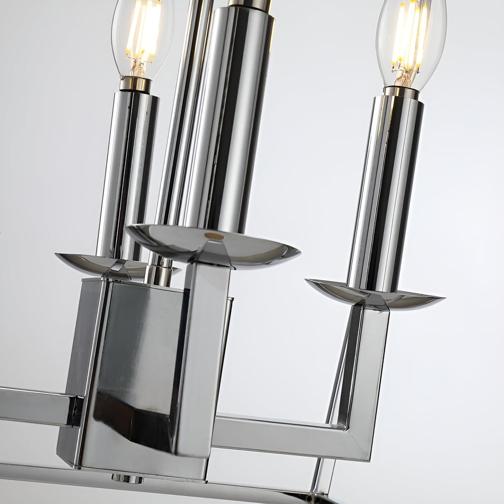 Suspension Lanterne Style Bougie pour Escalier ou Îlot de Cuisine, Lustre à Cage Ouverte - N/A