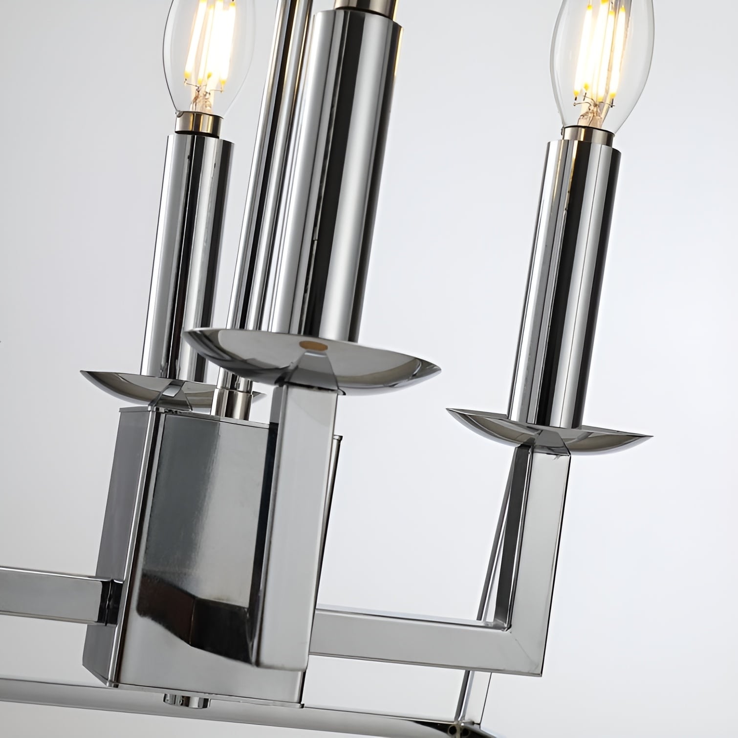 Suspension Lanterne Style Bougie pour Escalier ou Îlot de Cuisine, Lustre à Cage Ouverte - N/A