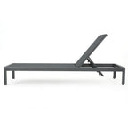 Chaise longue d'extérieur en aluminium Cape Coral (lot de 2) par Christopher Knight Home - 77,56 L x 25,20 l x 11,80 h (cm)