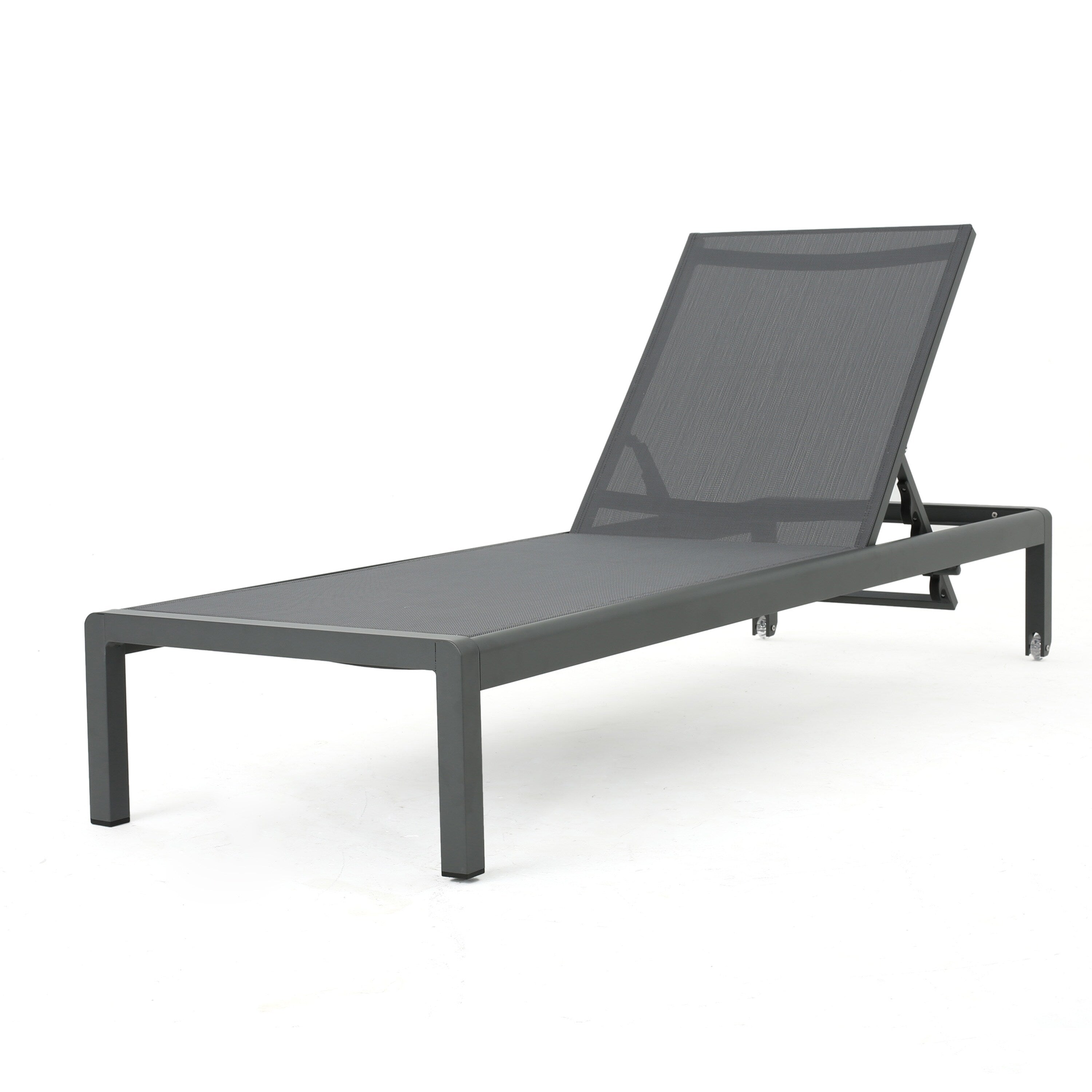 Chaise longue d'extérieur en aluminium Cape Coral (lot de 2) par Christopher Knight Home - 77,56 L x 25,20 l x 11,80 h (cm)