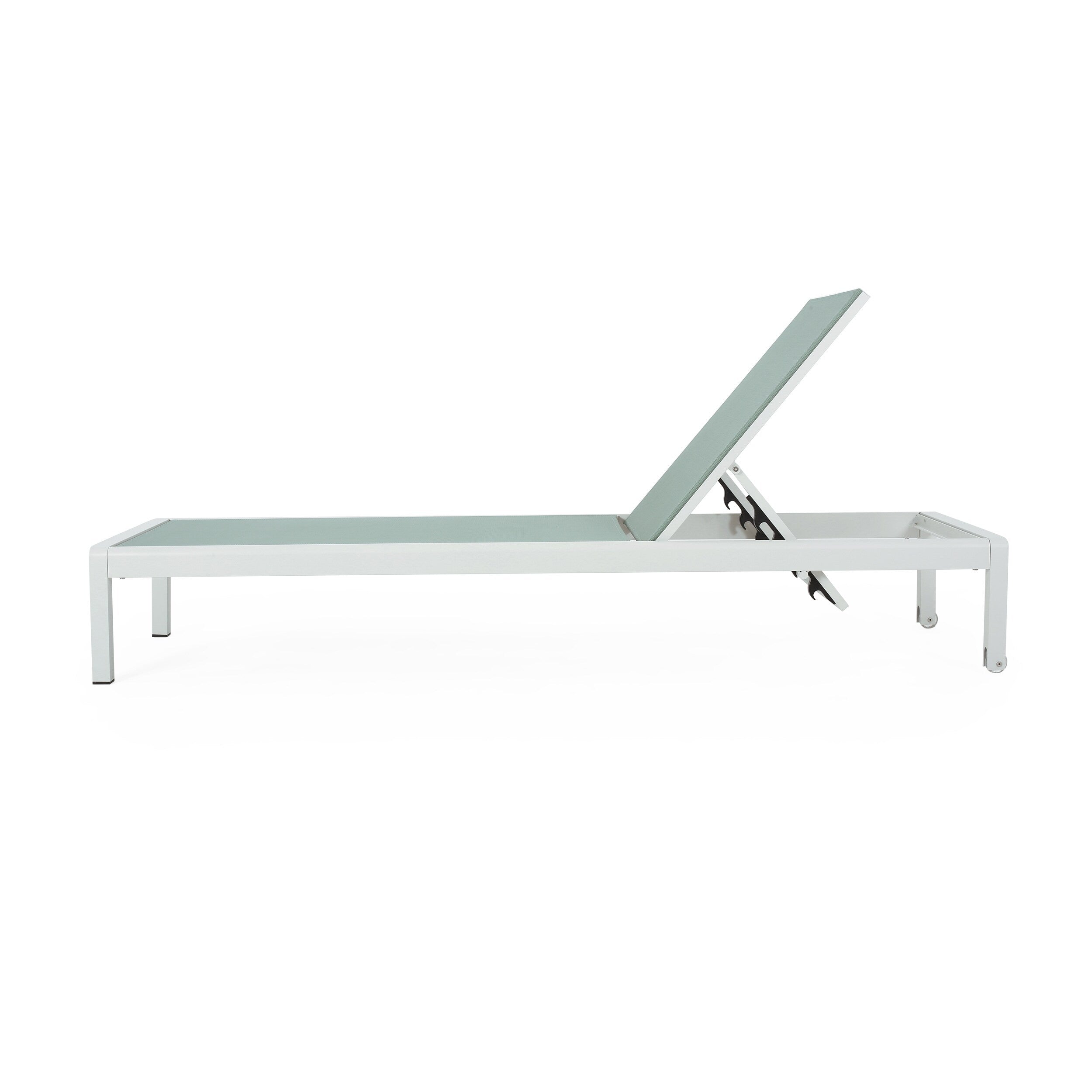 Chaise longue d'extérieur en aluminium Cape Coral (lot de 2) par Christopher Knight Home - 77,56 L x 25,20 l x 11,80 h (cm)