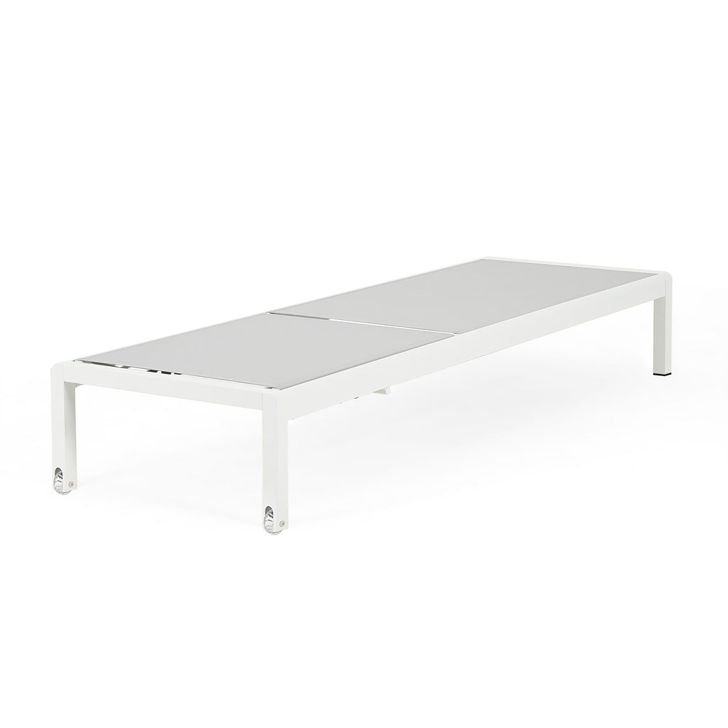 Chaise longue d'extérieur en aluminium Cape Coral (lot de 2) par Christopher Knight Home - 77,56 L x 25,20 l x 11,80 h (cm)