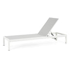 Chaise longue d'extérieur en aluminium Cape Coral (lot de 2) par Christopher Knight Home - 77,56 L x 25,20 l x 11,80 h (cm)