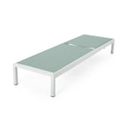 Chaise longue d'extérieur en aluminium Cape Coral (lot de 2) par Christopher Knight Home - 77,56 L x 25,20 l x 11,80 h (cm)