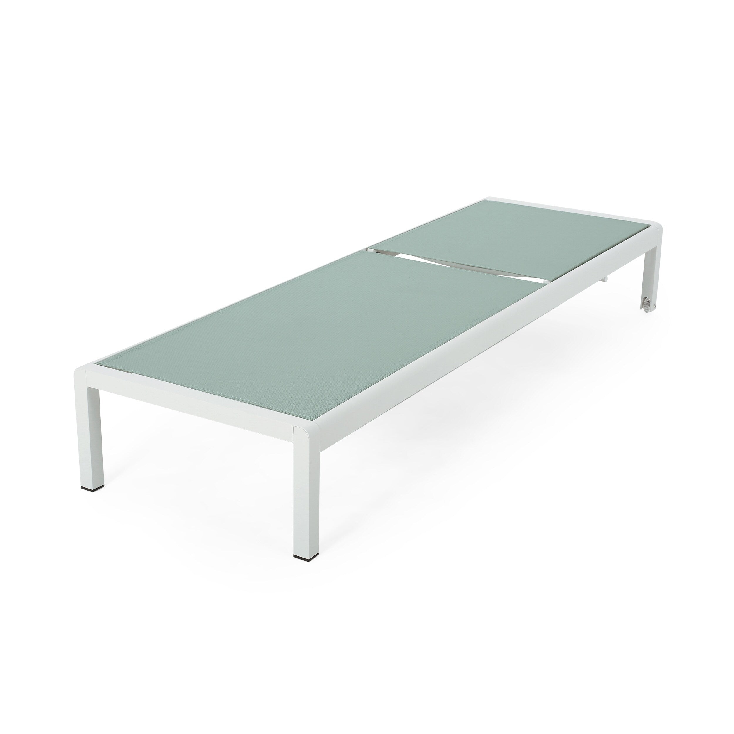 Chaise longue d'extérieur en aluminium Cape Coral (lot de 2) par Christopher Knight Home - 77,56 L x 25,20 l x 11,80 h (cm)