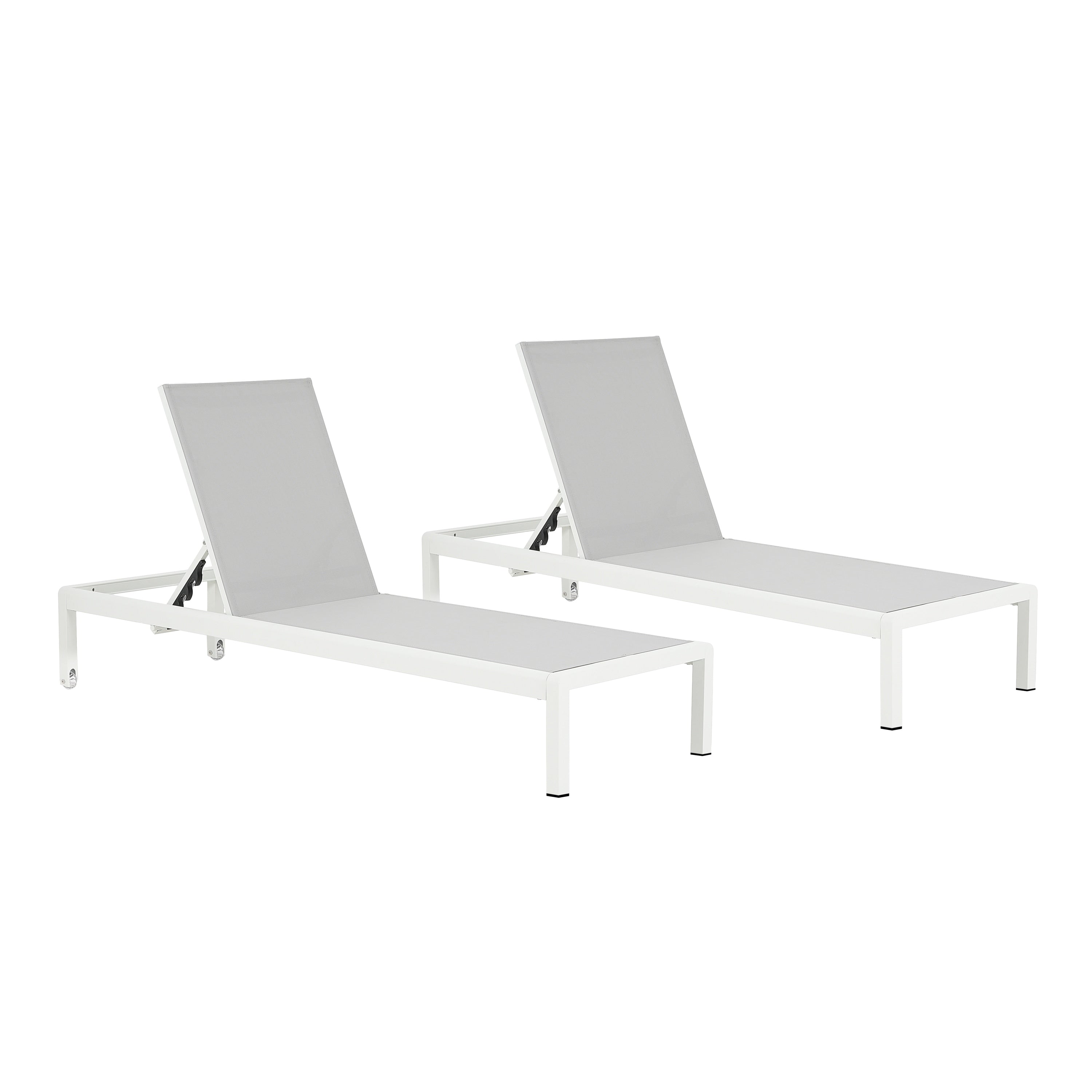 Chaise longue d'extérieur en aluminium Cape Coral (lot de 2) par Christopher Knight Home - 77,56 L x 25,20 l x 11,80 h (cm)