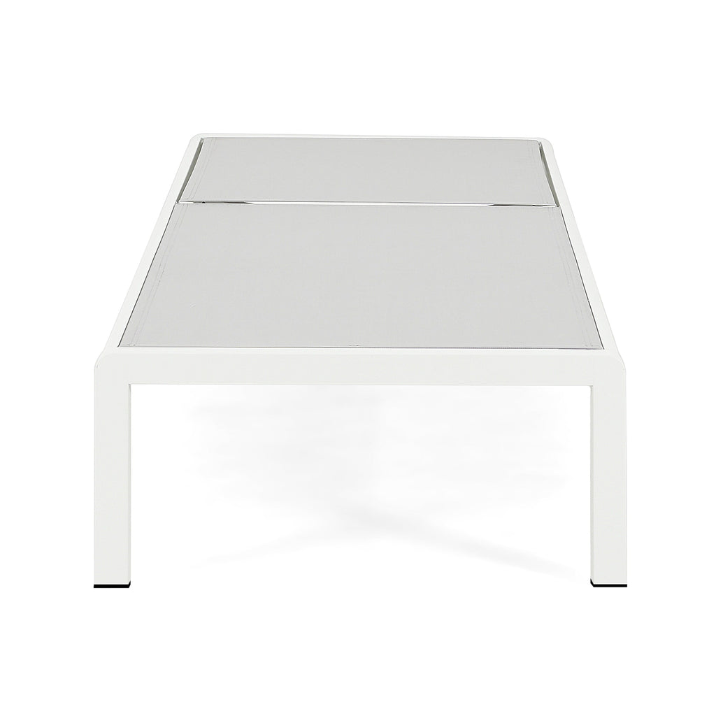 Chaise longue d'extérieur en aluminium Cape Coral (lot de 2) par Christopher Knight Home - 77,56 L x 25,20 l x 11,80 h (cm)