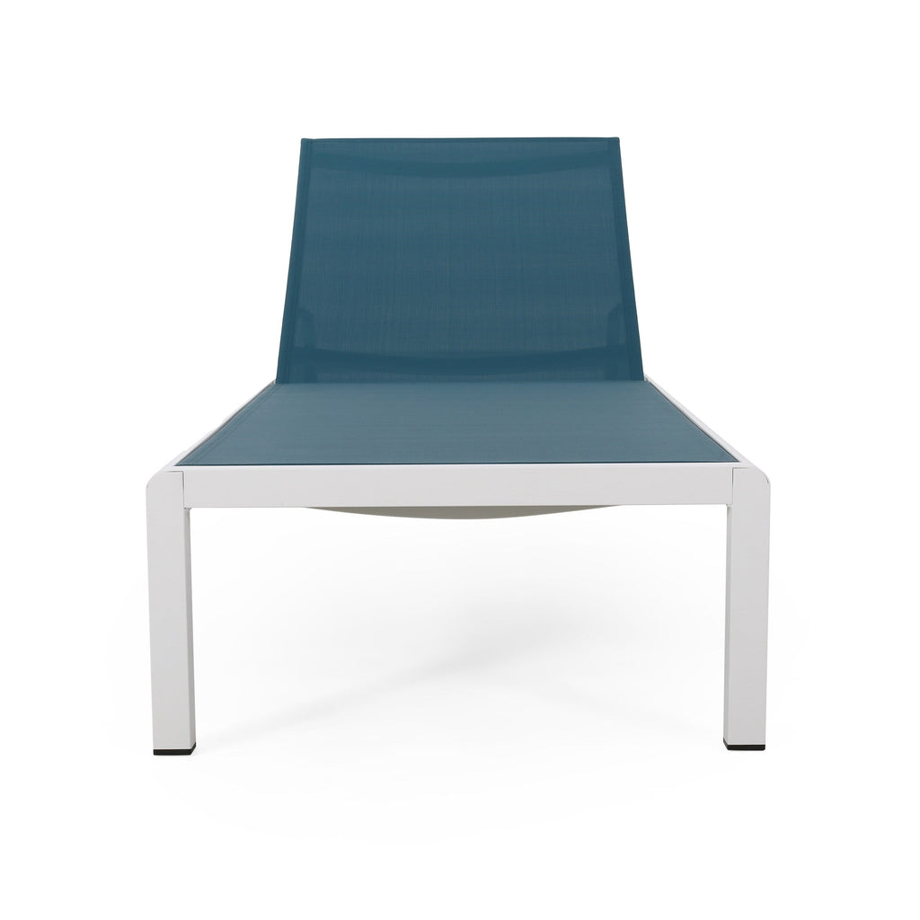 Chaise longue d'extérieur en aluminium Cape Coral (lot de 2) par Christopher Knight Home - 77,56 L x 25,20 l x 11,80 h (cm)