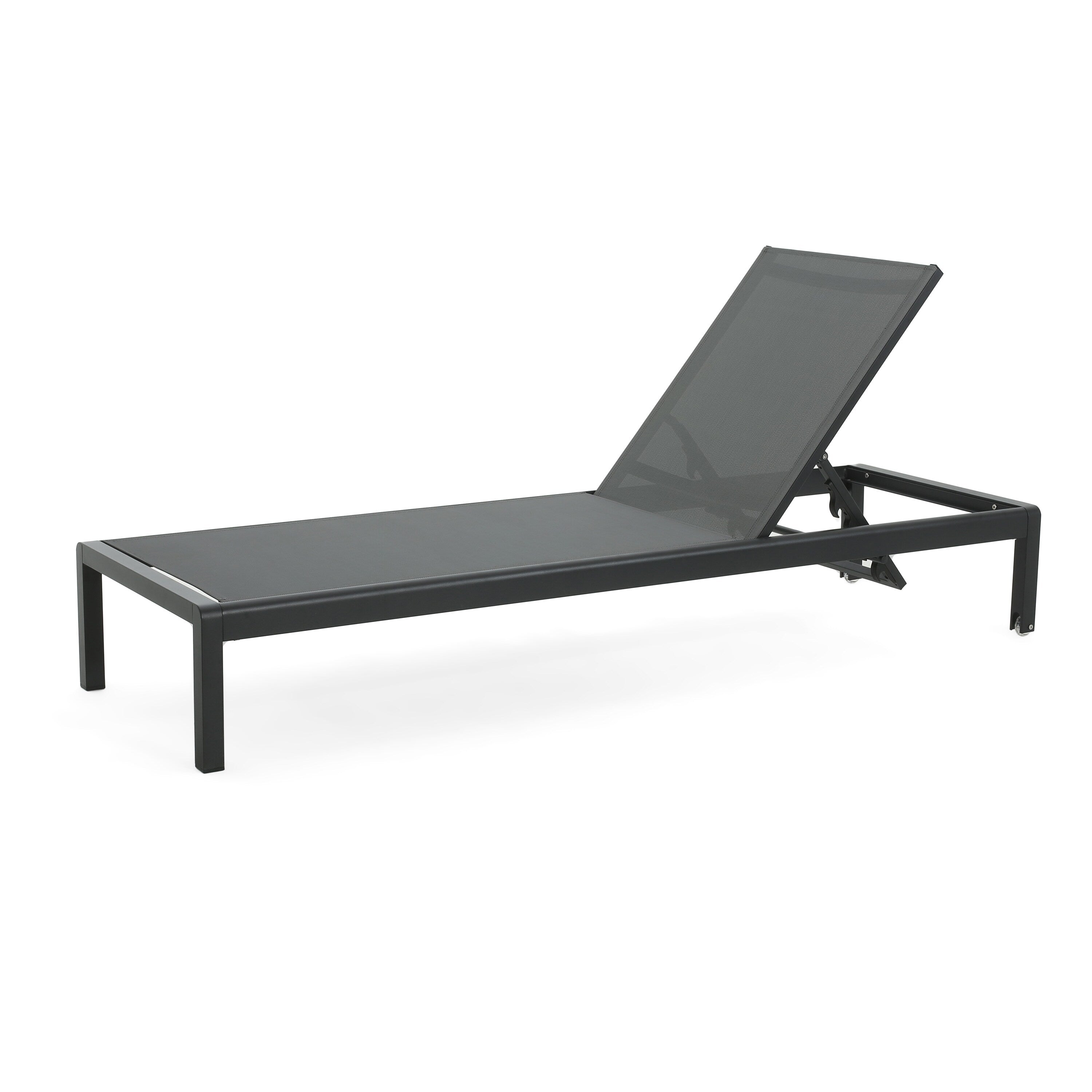 Chaise longue d'extérieur en aluminium Cape Coral (lot de 2) par Christopher Knight Home - 77,56 L x 25,20 l x 11,80 h (cm)