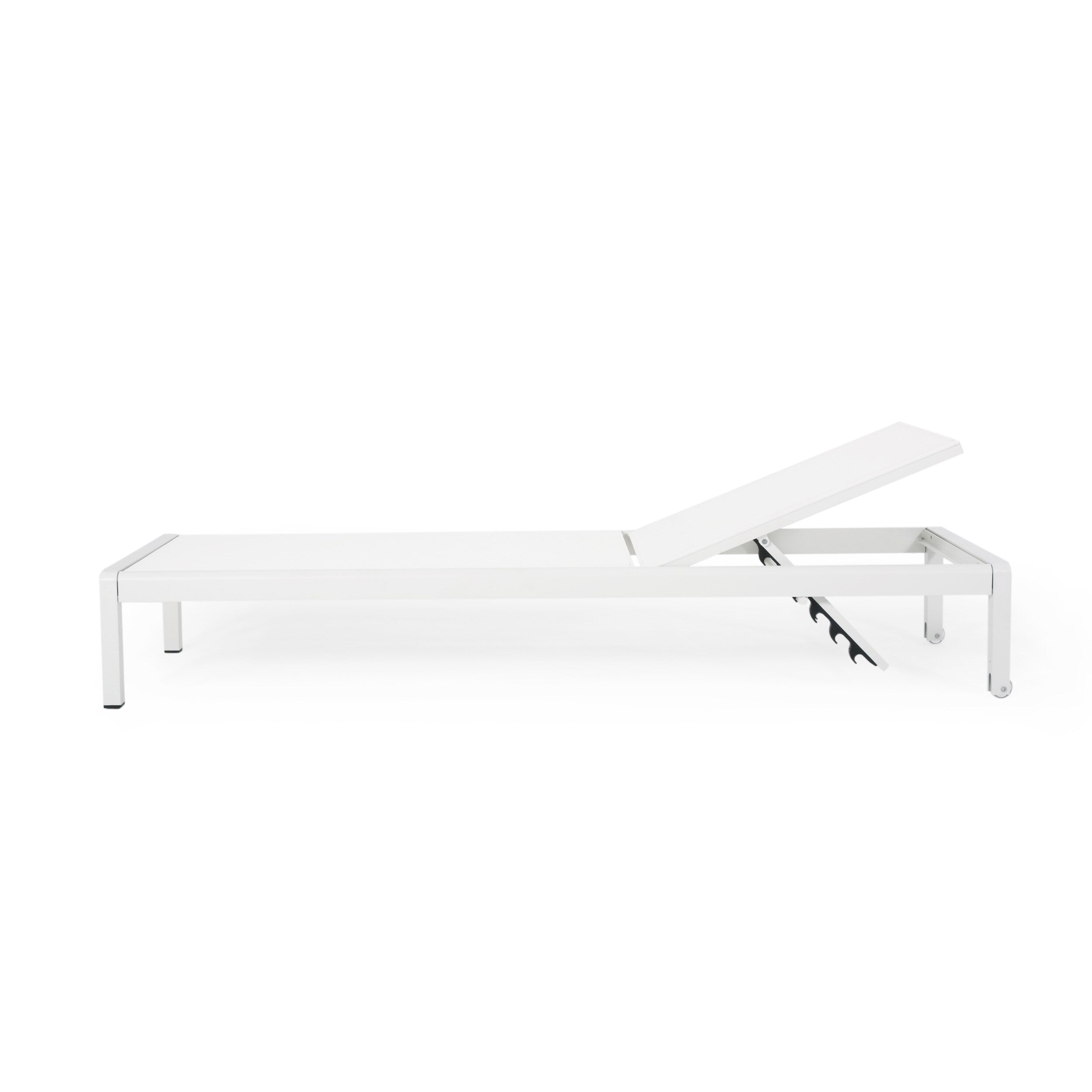 Chaise longue d'extérieur en aluminium Cape Coral (lot de 2) par Christopher Knight Home - 77,56 L x 25,20 l x 11,80 h (cm)