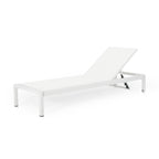 Chaise longue d'extérieur en aluminium Cape Coral (lot de 2) par Christopher Knight Home - 77,56 L x 25,20 l x 11,80 h (cm)