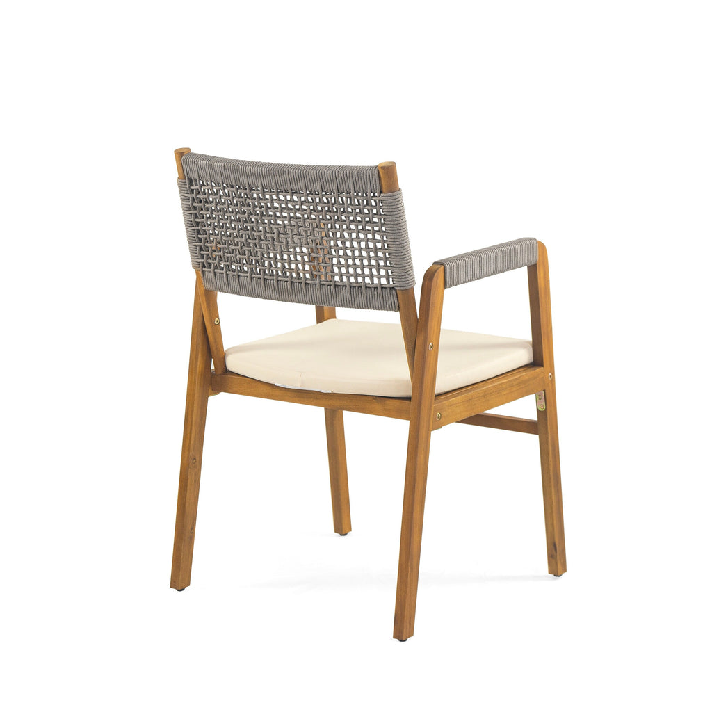 Ensemble de salle à manger d'extérieur 5 pièces en bois d'acacia Captef par Christopher Knight Home