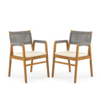 Ensemble de salle à manger d'extérieur 5 pièces en bois d'acacia Captef par Christopher Knight Home