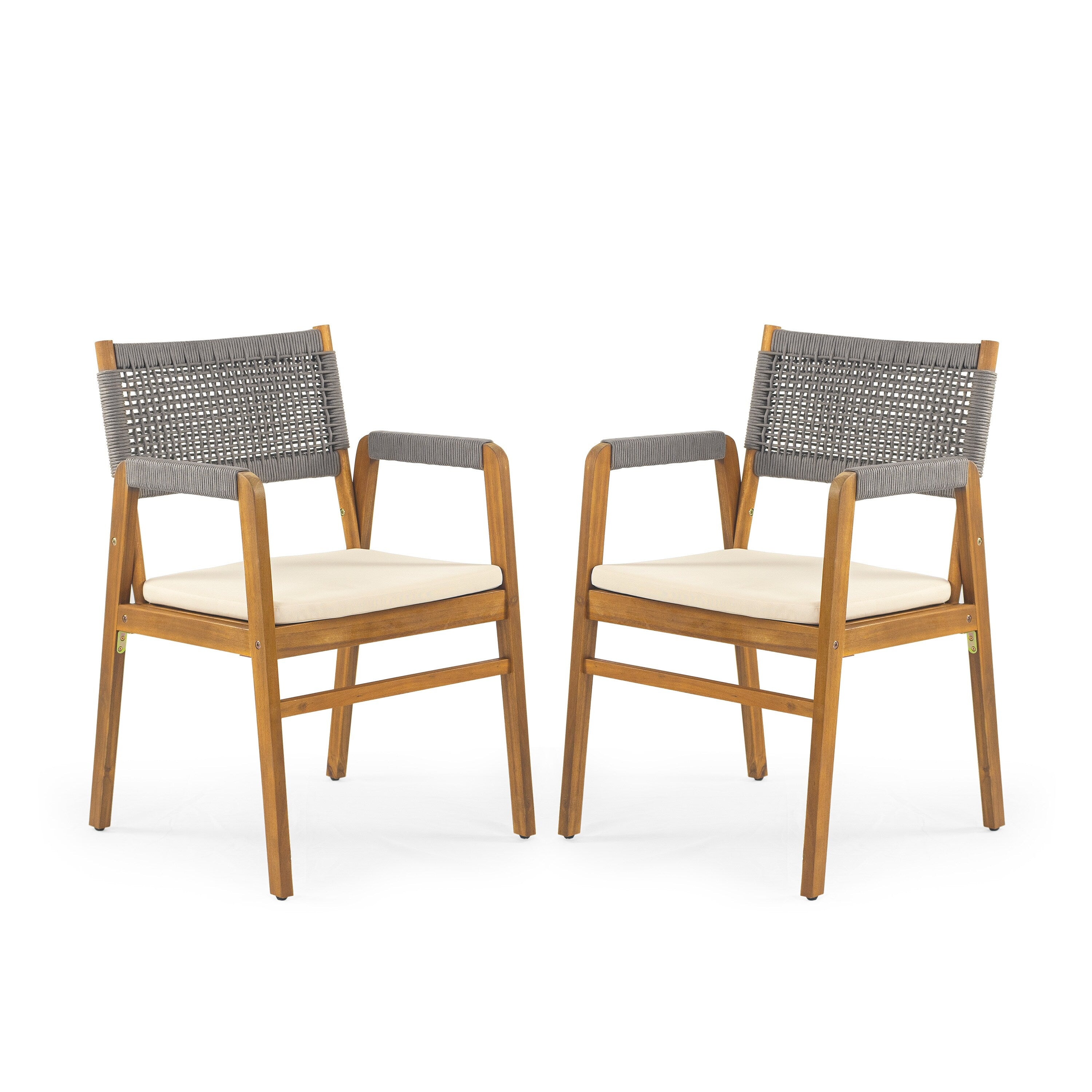 Ensemble de salle à manger d'extérieur 5 pièces en bois d'acacia Captef par Christopher Knight Home