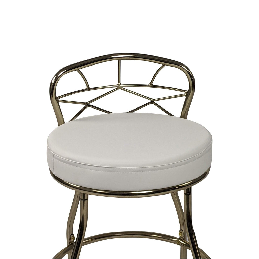 Tabouret de coiffeuse Diana à dossier en X de Carolina Living avec roulettes