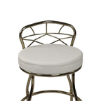 Tabouret de coiffeuse Diana à dossier en X de Carolina Living avec roulettes