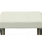 Banc de coiffeuse Elisabetta de Carolina Living - Blanc/Chrome
