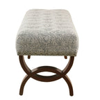 Banc capitonné Carolina avec garniture à clous décoratifs